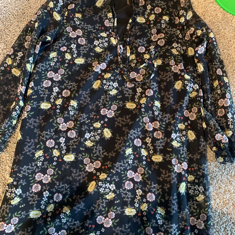 1. State Black Floral Dress
